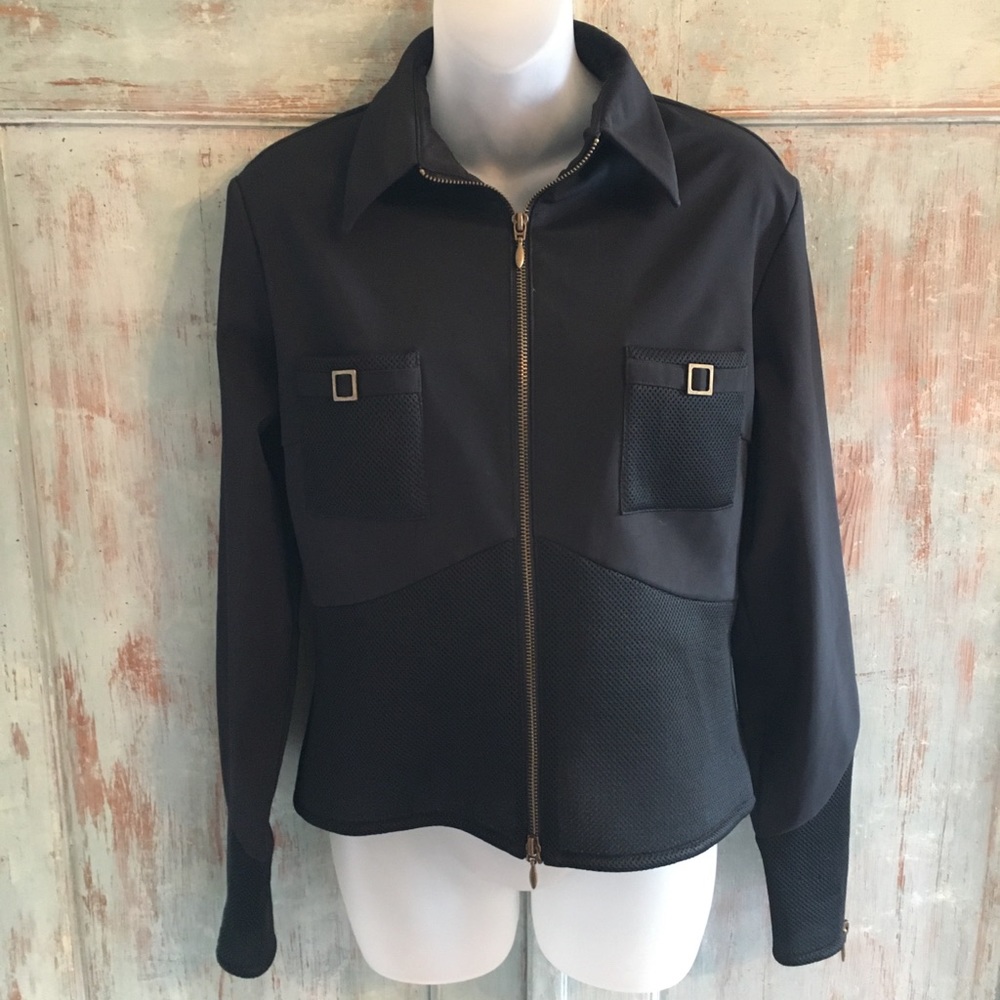 Anne Fontaine Black Zip-Up Jacket - Size 3